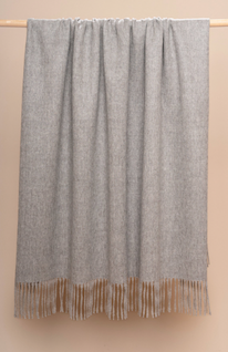 Soft grey fringed edit